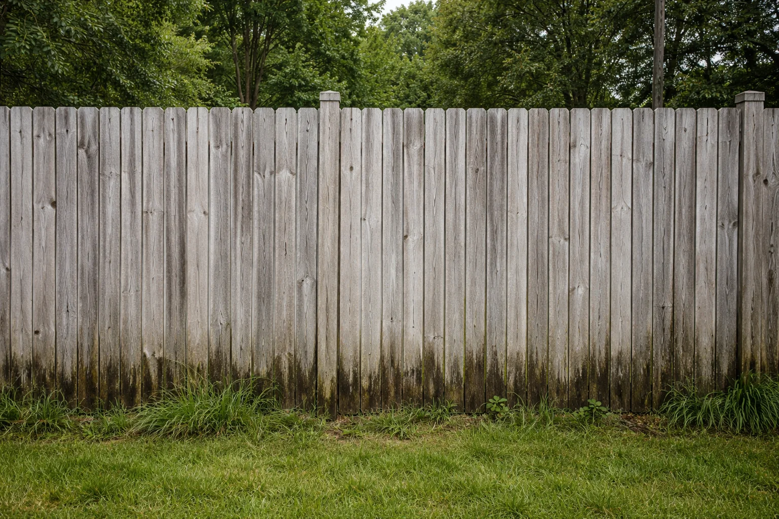 Lakewood Cedar Privacy Fence before
